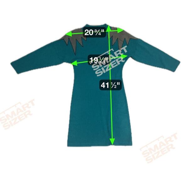 Size Medium L.T. II Vintage Sweaterdress w/ Shoulder Pads - Picture 3 of 3